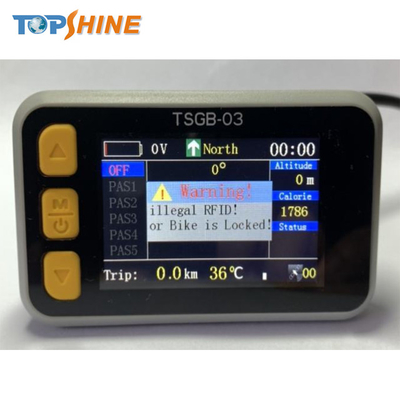 Mini exhibición colorida impermeable del Lcd del dispositivo de seguimiento de GPS de Ebike con la detección de la temperatura