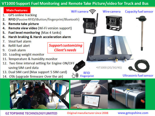 Monitor de combustible del tanque Max 4 Rastreador GPS de automóvil con motor apagado Alerta remota sobre la velocidad