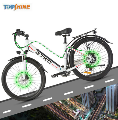 bici eléctrica de la ciudad de las señoras de 500W 48V con el altavoz estéreo desprendible de GPS de la batería de litio